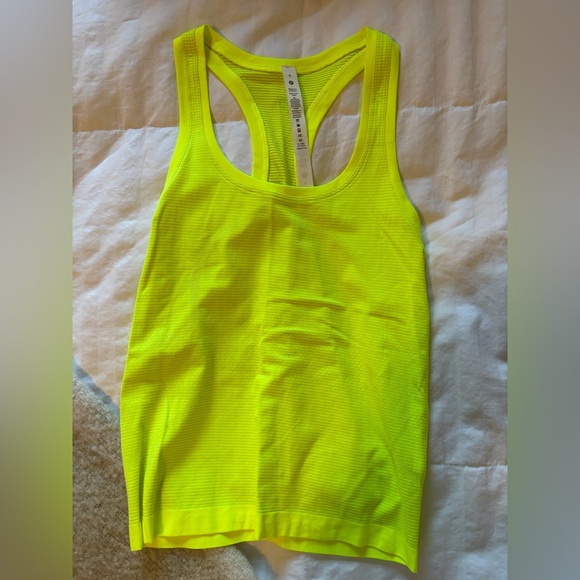 Neon Yellow Racerback Tank Top - Picture 1 of 3
